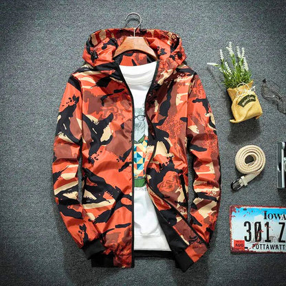 Camouflage Military-Style Outdoor Jacket
