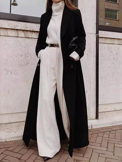 Women's Elegant Black Jacket with Large Pockets