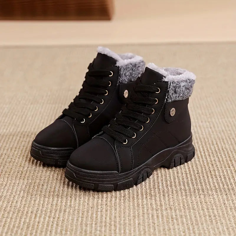 Waterproof Women's Winter Lace-up Boots
