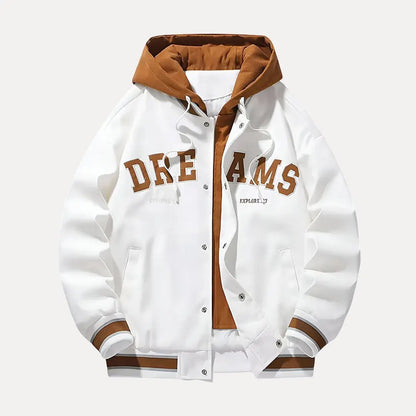 Stylish Varsity Jacket with Hood