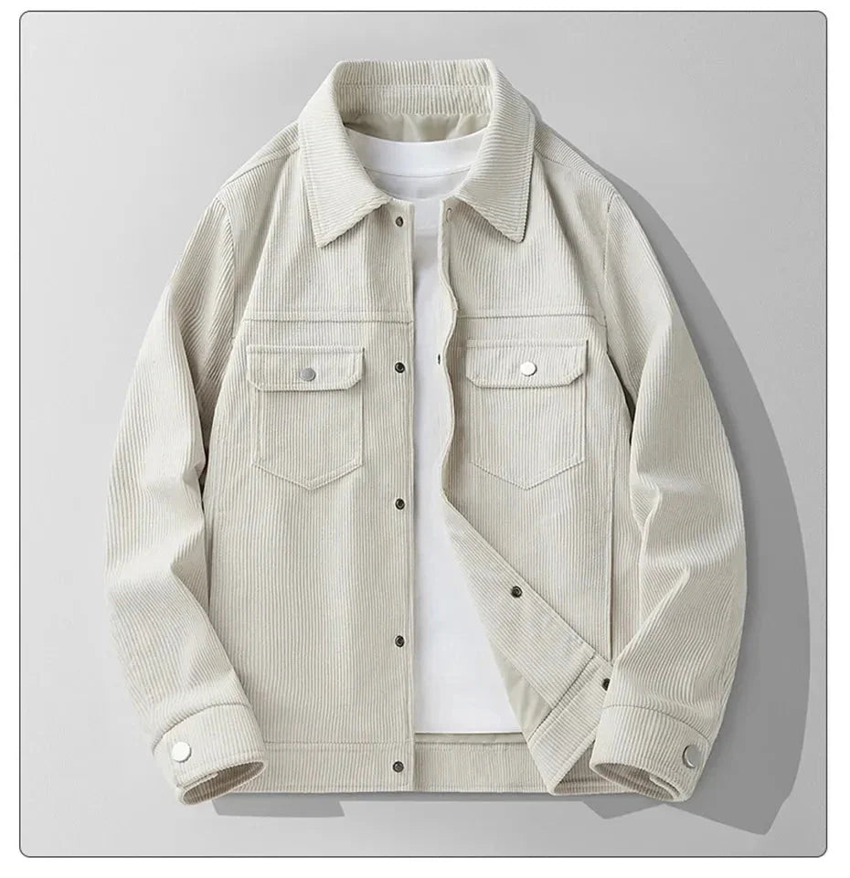 Elegant Women's Corduroy Jacket Beige