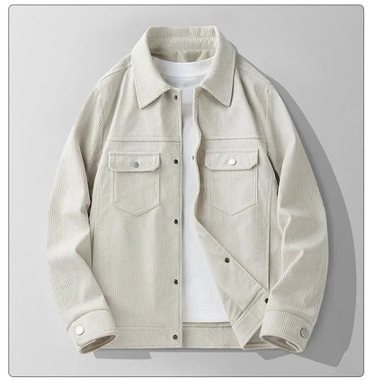 Elegant Women's Corduroy Jacket Beige