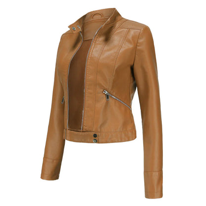 Stylish Leather Jacket for Women Elegant Leather Coat