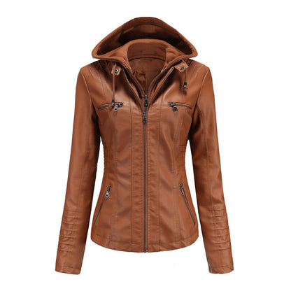 Autumn Leather Jacket Trendy Women's Style