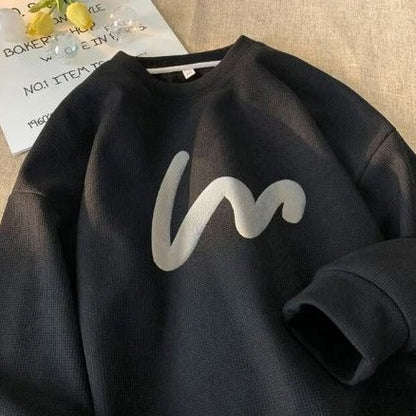 Men's Wave Pattern Trendy Sweater