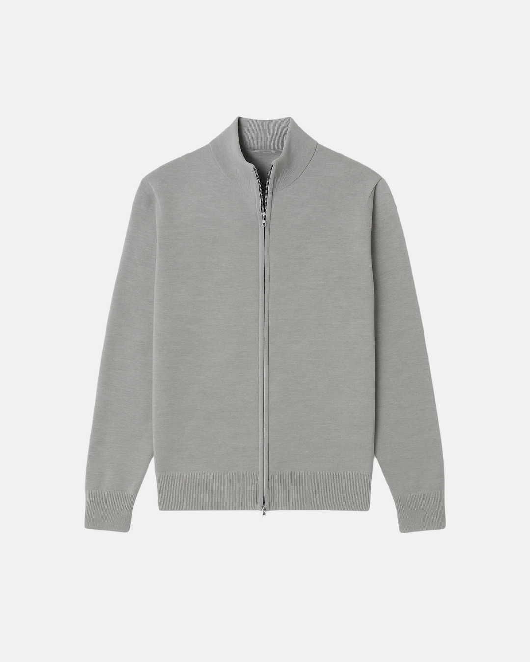 Herren Cardigan Langärmlig Reißverschluss - IdealeKleiden