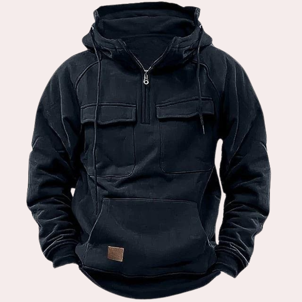 Men's Zip-Up Hoodie with Pockets
