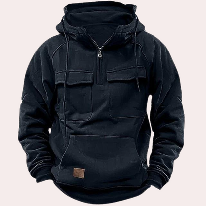 Men's Zip-Up Hoodie with Pockets