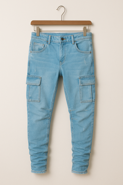 Men's Stretch Skinny Jeans with Pockets