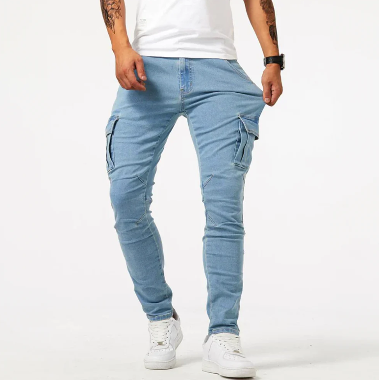 Men's Slim Fit Stretch Cargo Jeans