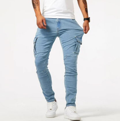 Men's Slim Fit Stretch Cargo Jeans