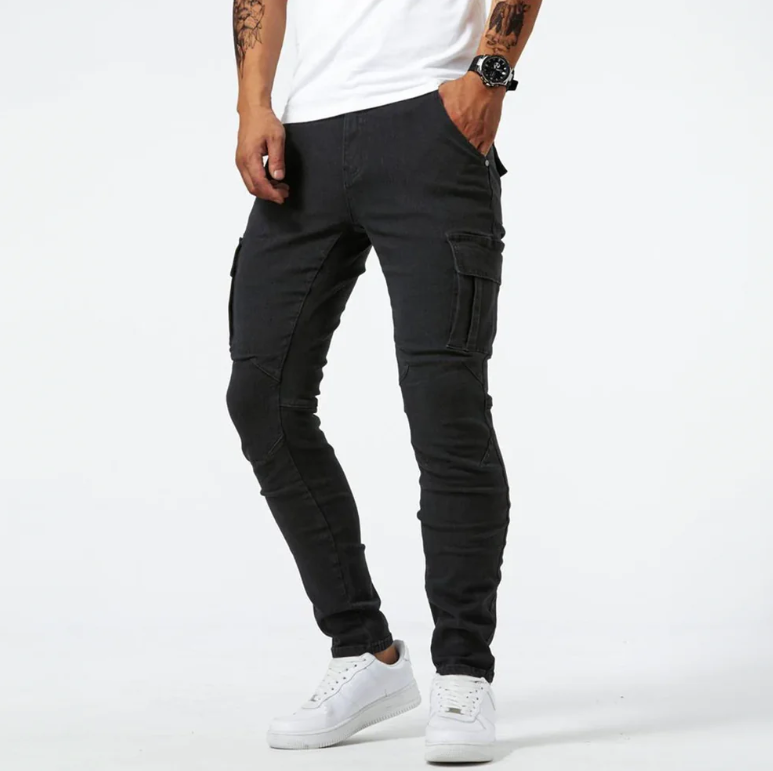 Men's Slim Fit Stretch Cargo Jeans