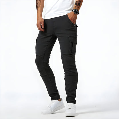 Men's Slim-Fit Stretch Cargo Trousers