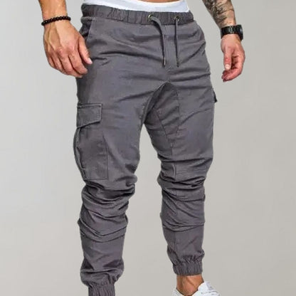 Men's Elastic Drawstring Cargo Joggers