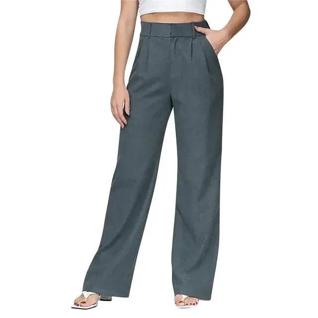 High-Waisted Wide Leg Women's Trousers