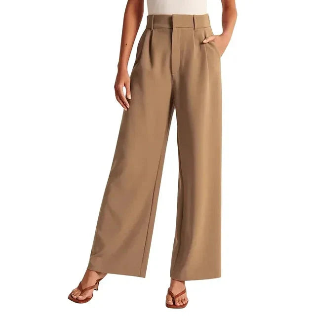High-Waisted Wide Leg Women's Trousers