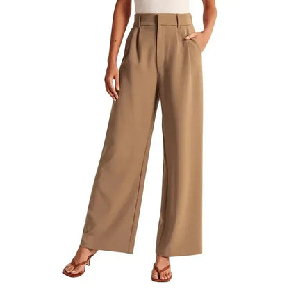 High-Waisted Wide Leg Women's Trousers