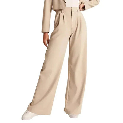High-Waisted Wide Leg Women's Trousers