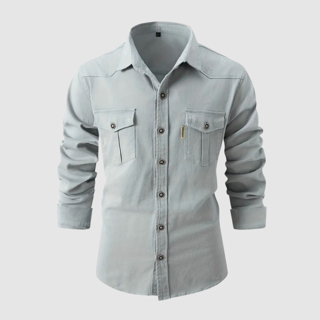 Slim Fit Men's Long Sleeve Button-Down Shirts