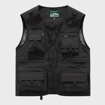 Men's Practical Cargo Vest with Zipper