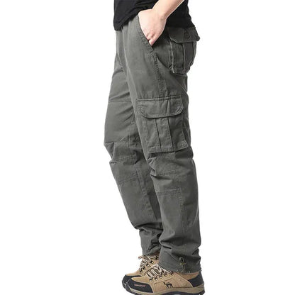 Men's Elastic Cotton Straight-Leg Trousers