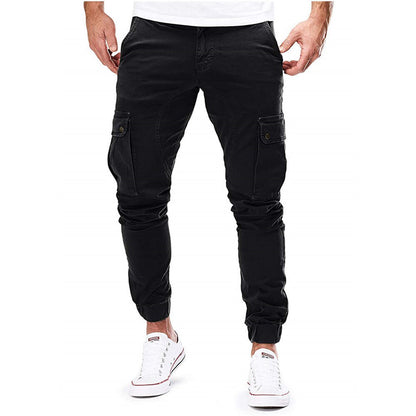 Men's Skinny Cargo Drawstring Pants