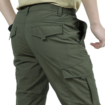 Men's Elastic Tactical Design Trousers
