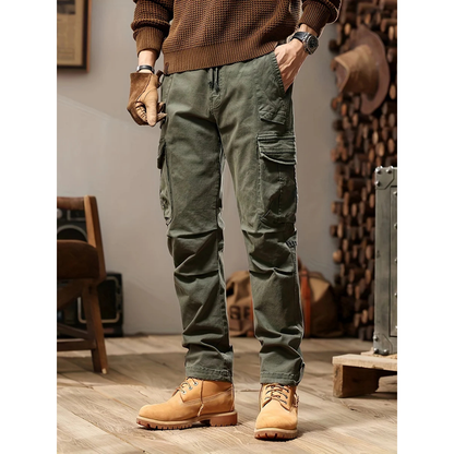 Practical Men's Straight-Leg Trousers