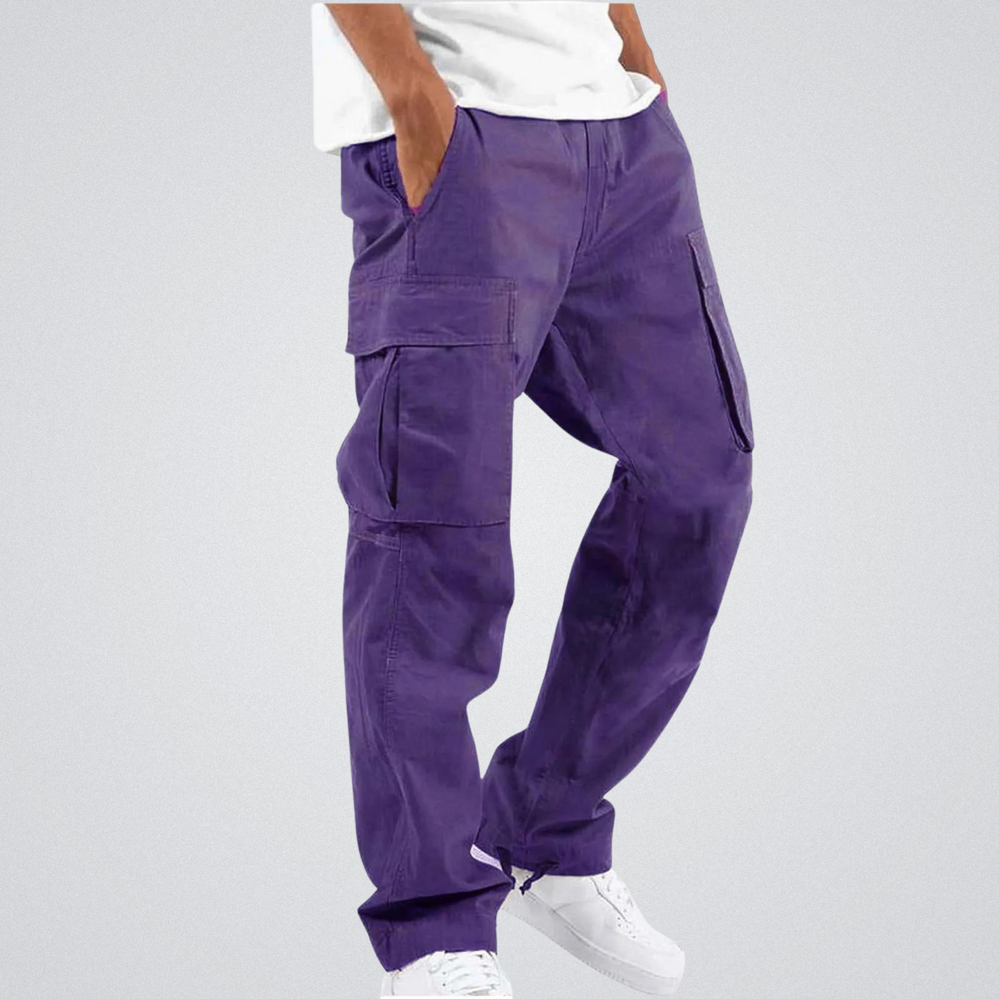 Comfortable Men's Trousers Large Pockets