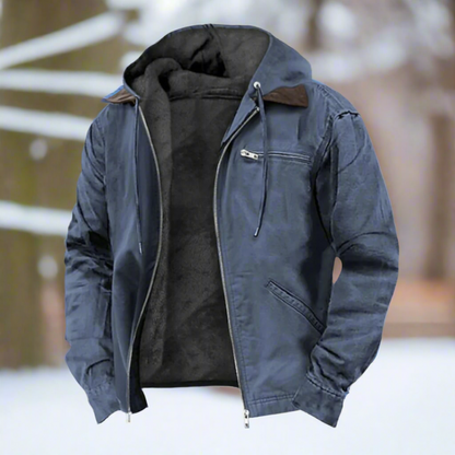 Windproof jacket Cotton blend Lined Hood