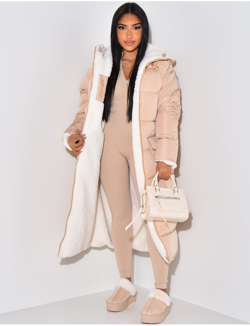 Women's Reversible Quilted Jacket with Zipper