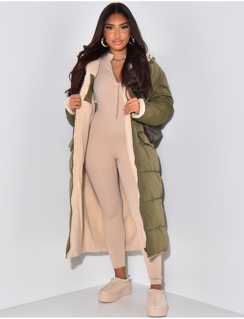 Women's Reversible Quilted Jacket with Zipper
