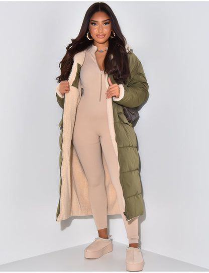 Women's Reversible Quilted Jacket with Zipper