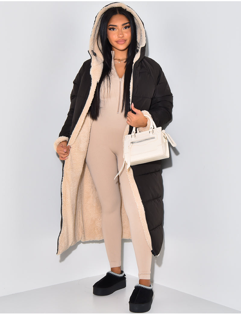 Damen Steppjacke Reversibel mit Reißverschluss - IdealeKleiden