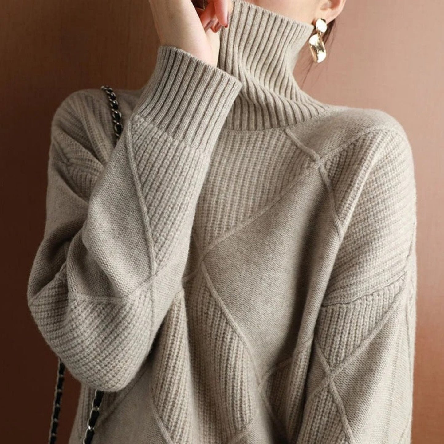 Women's Turtleneck Cotton Comfortable Warm