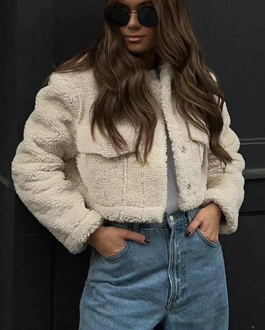 Stylische Kurzjacke Warm und Bequem - IdealeKleiden