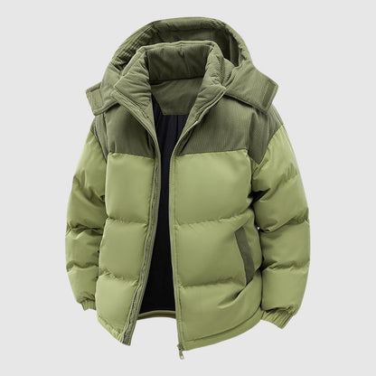 Men's Puffer Jacket Relaxed Fit Hood Zipper
