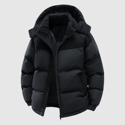 Men's Puffer Jacket Relaxed Fit Hood Zipper