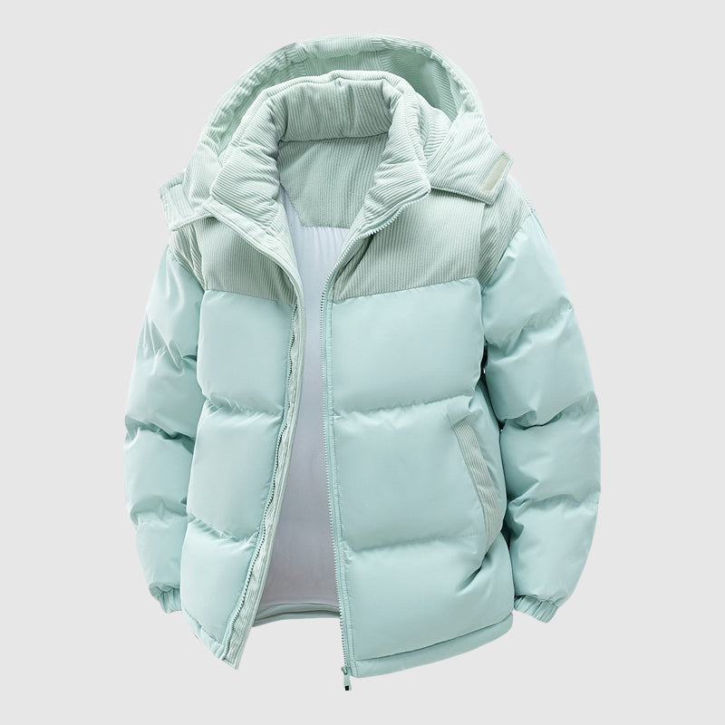 Men's Puffer Jacket Relaxed Fit Hood Zipper