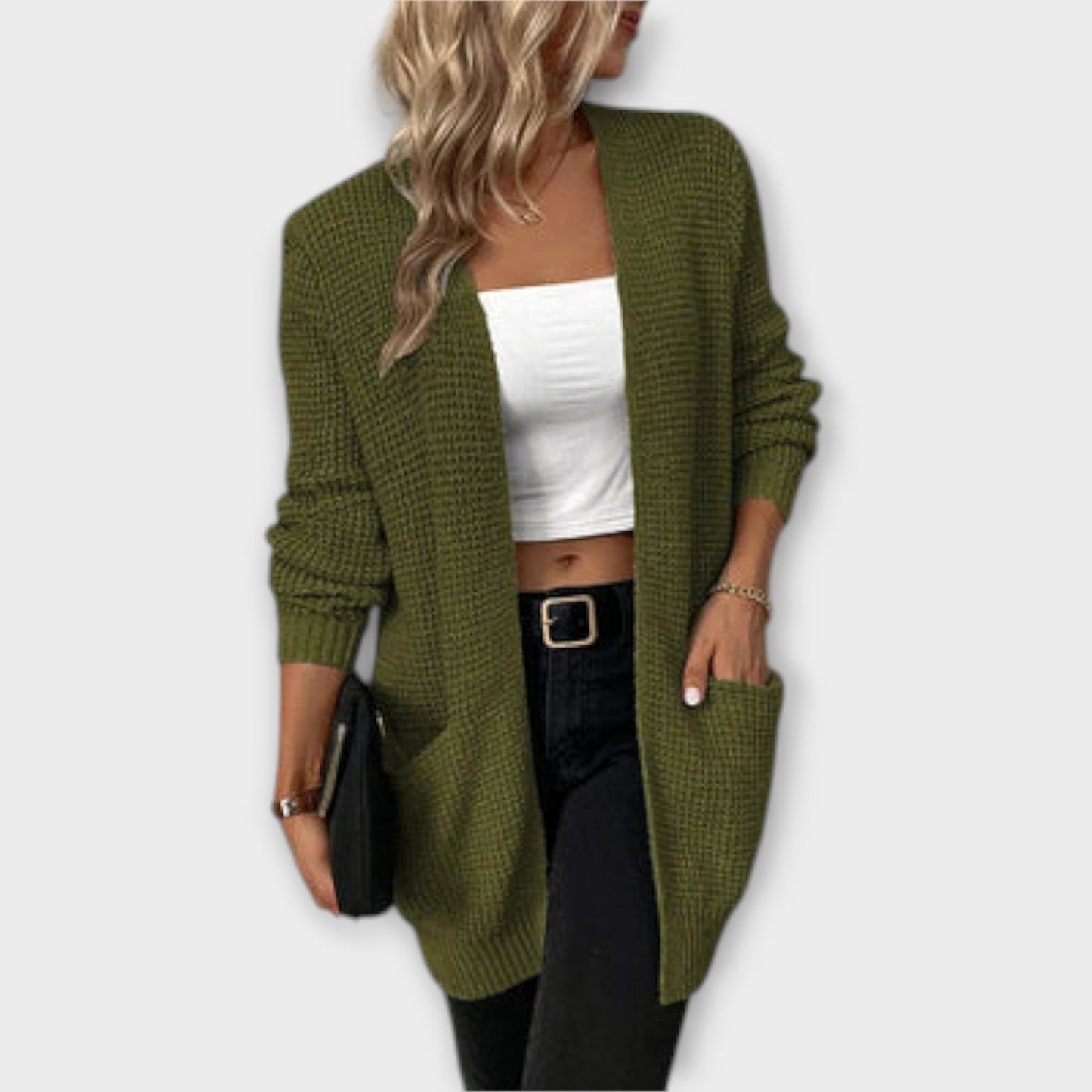 Women's Cardigan Long-sleeved with Pockets Comfortable