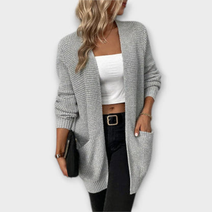 Women's Cardigan Long-sleeved with Pockets Comfortable