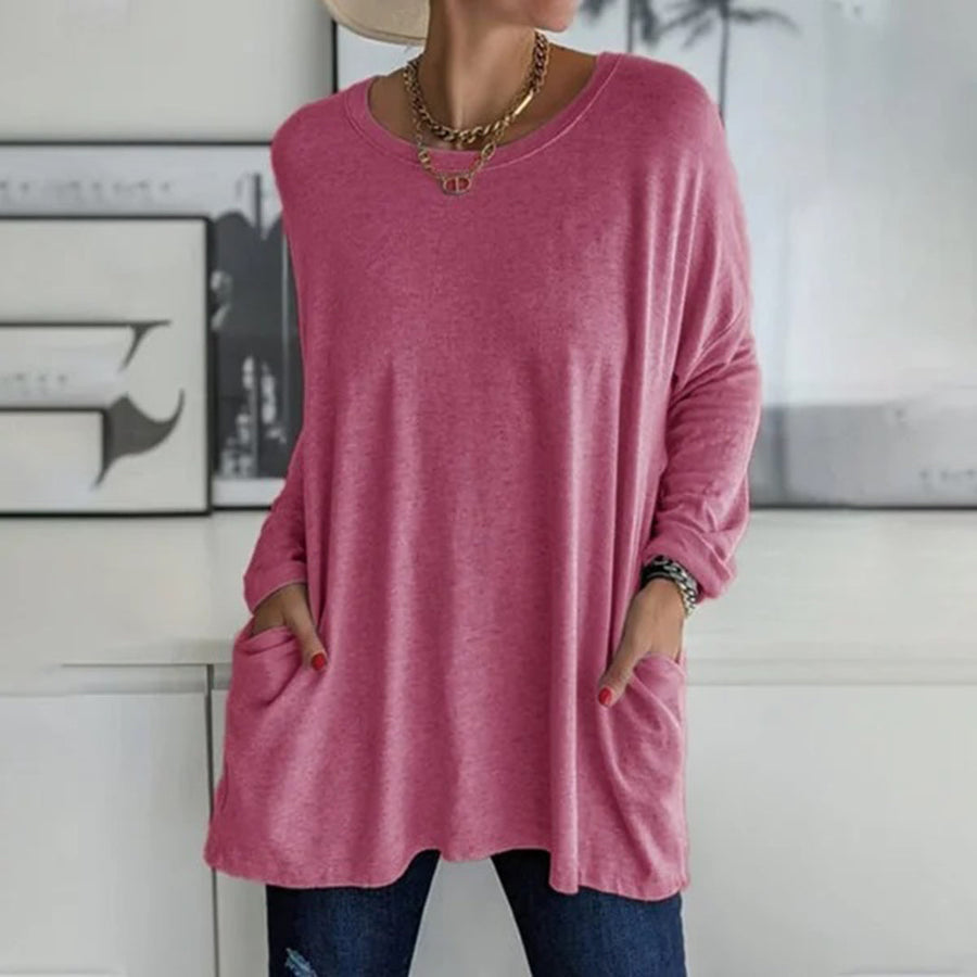 Large Oversized Top with Pockets Comfort