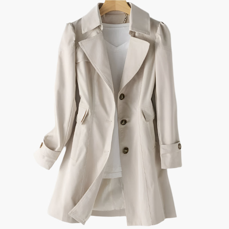 Damen Trenchcoat Klassisch Lang Mantel - IdealeKleiden