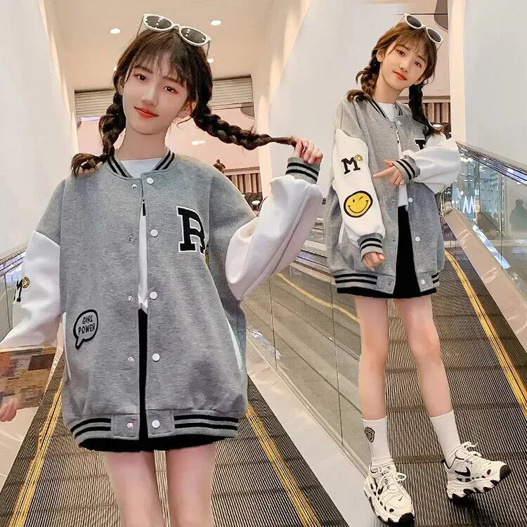 Vivian - Trendige Collegejacke Mädchen - IdealeKleiden