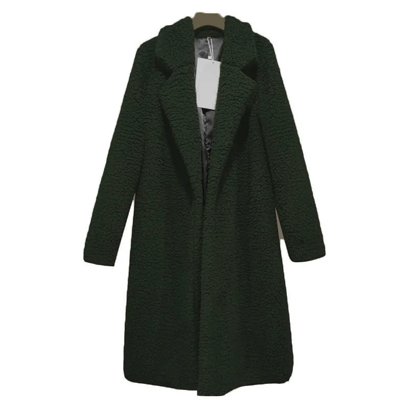 Women's Long Hooded Winter Teddy Coat