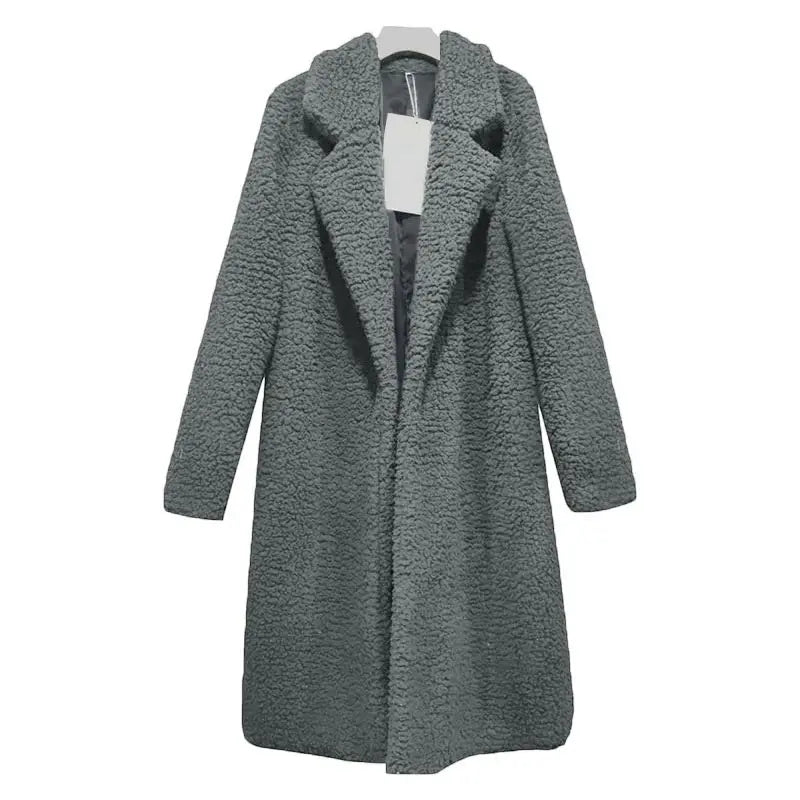 Women's Long Hooded Winter Teddy Coat