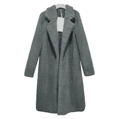 Women's Long Hooded Winter Teddy Coat