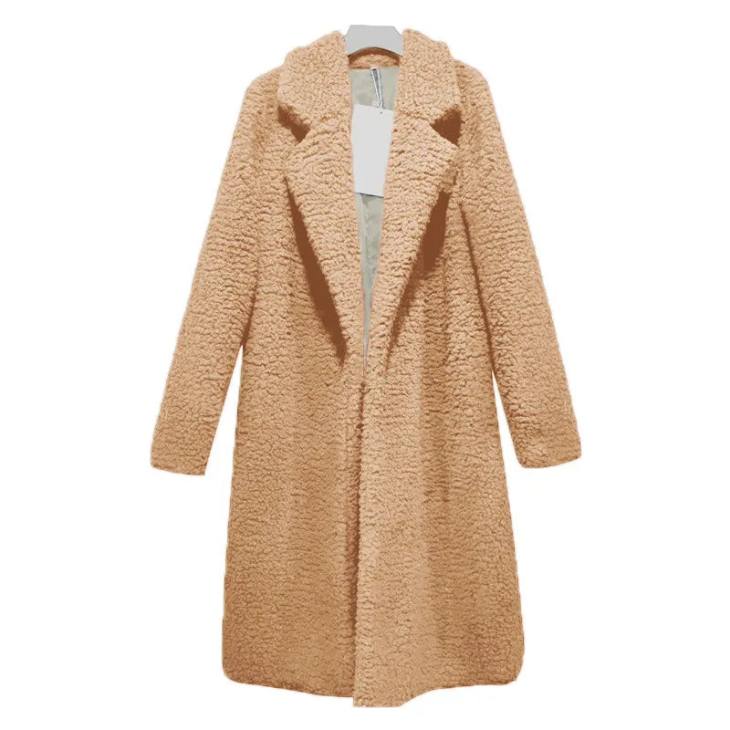 Women's Long Hooded Winter Teddy Coat