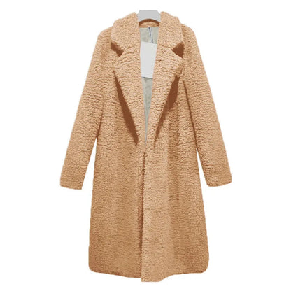 Women's Long Hooded Winter Teddy Coat