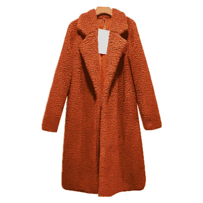 Women's Long Hooded Winter Teddy Coat